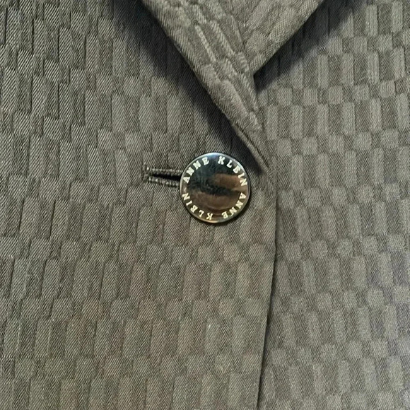 Anne  Klein suit black textured blazer jacket - Picture 3 of 5